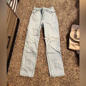 Abercrombie curve love 90’s high rise straight leg jeans